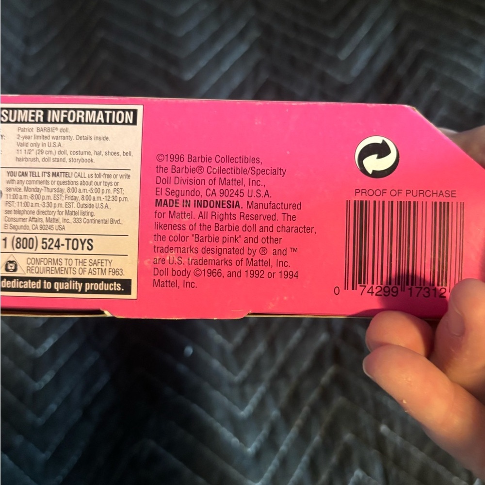 Mattel Barbie Patriot American Stories Series Collector Edition 1996 Vintage - Picture 2 of 5